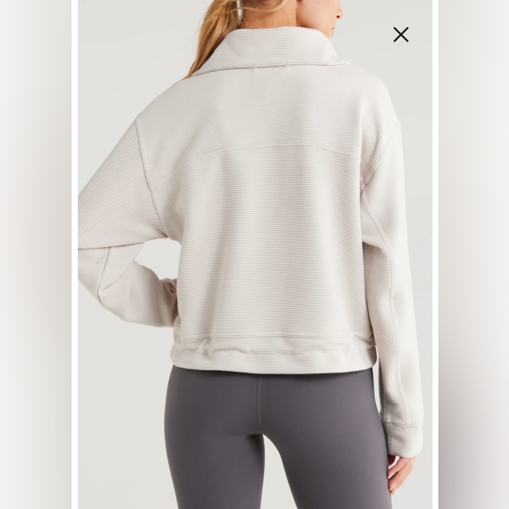 Zella Kickback Ottoman Half Zip Pullover, Grey, Size Large - Picture 2 of 14